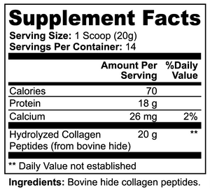 COLLAGEN PEPTIDES - UNFLAVORED
